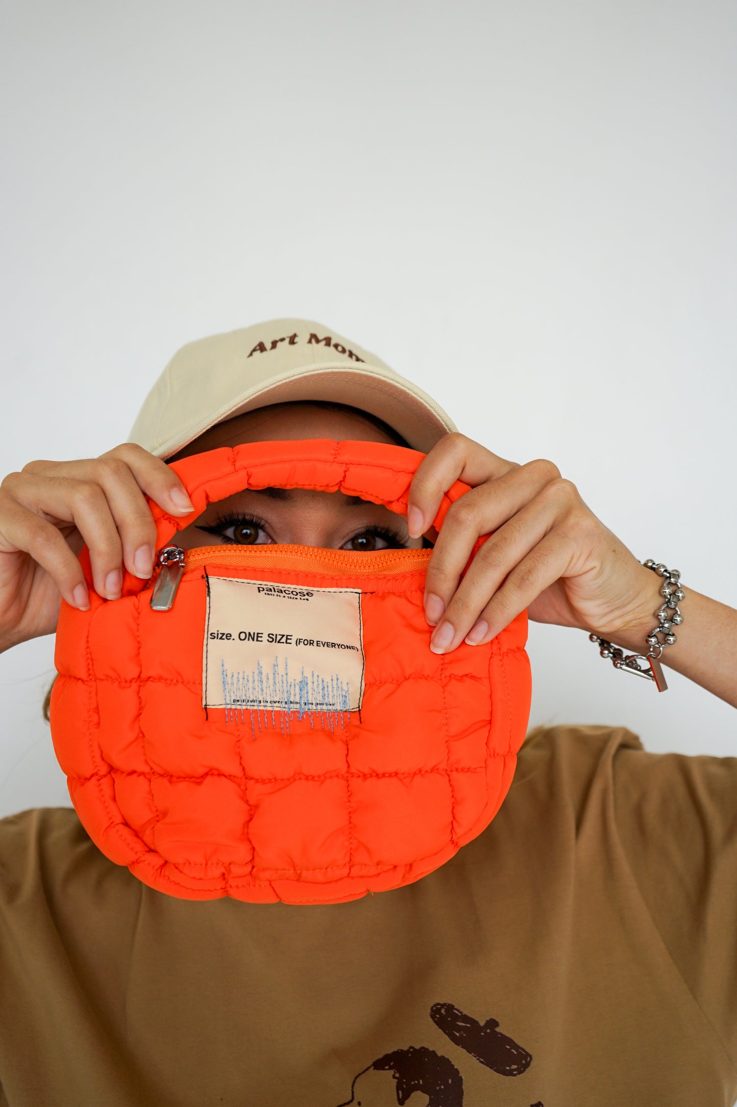 orenji mini puffi tote