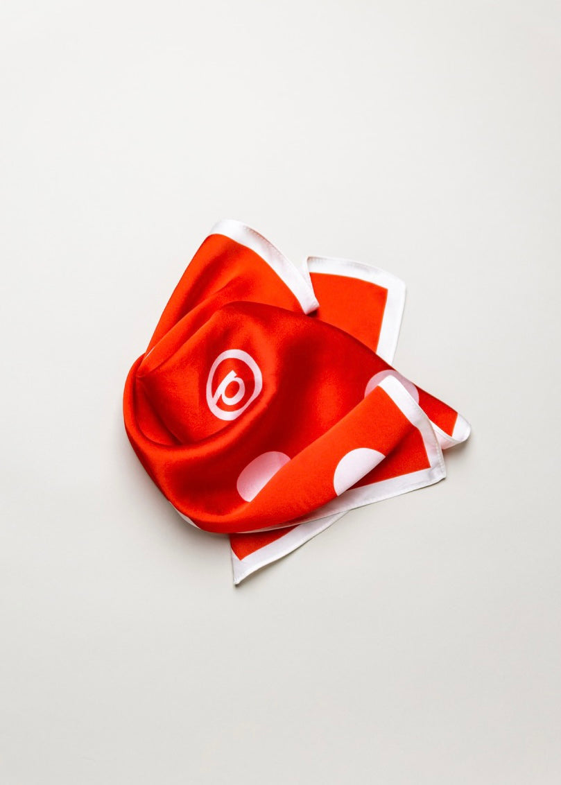 apple silk scarf